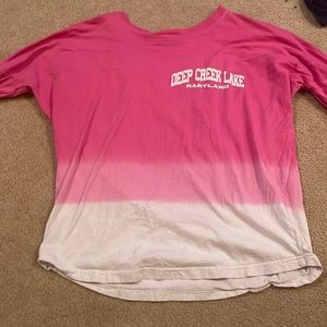 Deep creek lake pink long sleeve